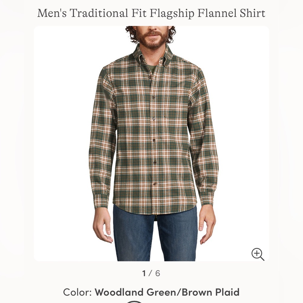 Lands End men’s flannel shirt